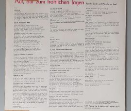 Auf, Auf Zum Fröhlichen Jagen - Signale, Lieder Und Märsche Zur Jagd (ETERNA – 8 35 028) Cover Rückseite