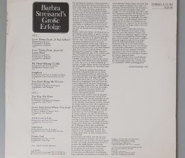 Barbra Streisand – "Barbra Streisand's Große Erfolge" (AMIGA – 8 55 782) Cover Rückseite Barbra Streisand – "Barbra Streisand's Große Erfolge" (AMIGA – 8 55 782) Cover Rückseite