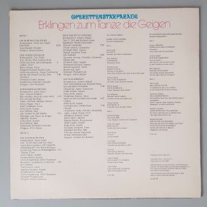 Various– Erklingen Zum Tanze Die Geigen (Operettenstarparade" (AMIGA – 8 45 104) Cover Rückseite Various– Erklingen Zum Tanze Die Geigen (Operettenstarparade" (AMIGA – 8 45 104) Cover Rückseite