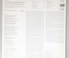 Antonio Vivaldi - "I Musici, Pina Carmirelli – Die Vier Jahreszeiten" (ETERNA – 7 29 179) Cover Rückseite Antonio Vivaldi - "I Musici, Pina Carmirelli – Die Vier Jahreszeiten" (ETERNA – 7 29 179) Cover Rückseite