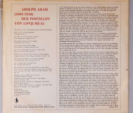 Adolphe Adam – "Der Postillon Von Lonjumeau (Opernquerschnitt)" (ETERNA – 8 20 397) Cover Rückseite Adolphe Adam – "Der Postillon Von Lonjumeau (Opernquerschnitt)" (ETERNA – 8 20 397) Cover Rückseite