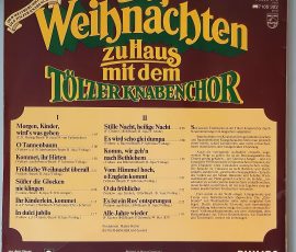Tölzer Knabenchor – "Weihnachten Zu Haus Mit Dem Tölzer Knabenchor" (Philips – 6305 376) Cover Rückseite Tölzer Knabenchor – "Weihnachten Zu Haus Mit Dem Tölzer Knabenchor" (Philips – 6305 376) Cover Rückseite