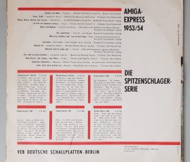 Various – "Amiga-Express 1953/54" ( AMIGA – 8 50 001) Cover Rückseite Various – "Amiga-Express 1953/54" ( AMIGA – 8 50 001) Cover Rückseite