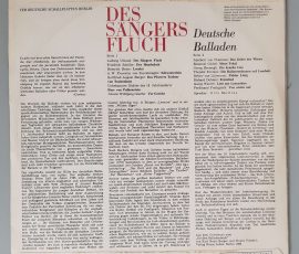 Otto Mellies – "Des Sängers Fluch - Perlen Deutscher Ballade" (LITERA – 8 60144) Cover Rückseite Otto Mellies – "Des Sängers Fluch - Perlen Deutscher Ballade" (LITERA – 8 60144) Cover Rückseite