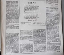 Csilla Szabó – "Chopin" (Hungaroton - SLPX 11583) Cover Rückseite