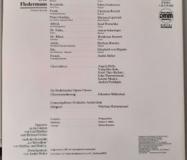 Nikolaus Harnoncourt "Die Fledermaus" von Johann Strauß (Teldec/ ETERNA – 7 29 279-280) Cover Rückseite Nikolaus Harnoncourt "Die Fledermaus" von Johann Strauß (Teldec/ ETERNA – 7 29 279-280) Cover Rückseite