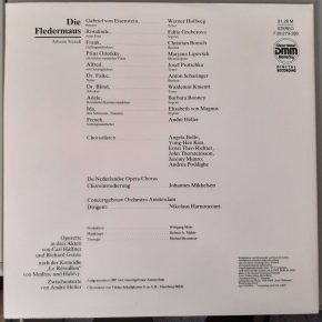 Nikolaus Harnoncourt "Die Fledermaus" von Johann Strauß (Teldec/ ETERNA – 7 29 279-280) Cover Rückseite Nikolaus Harnoncourt "Die Fledermaus" von Johann Strauß (Teldec/ ETERNA – 7 29 279-280) Cover Rückseite