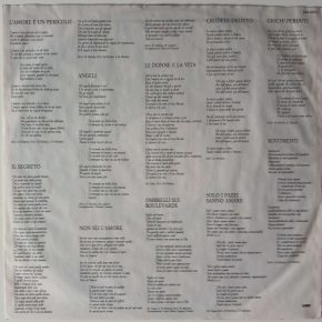 Grazia di Michele - "L'Amore È Un Pericolo" (WEA – 244 631-1) Schutzhülle2