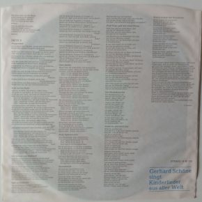 Gerhard Schöne- "Gerhard Schöne singt Kinderlieder aus aller Welt" (AMIGA – 8 45 312) Schutzhülle2 Gerhard Schöne- "Gerhard Schöne singt Kinderlieder aus aller Welt" (AMIGA – 8 45 312) Schutzhülle2