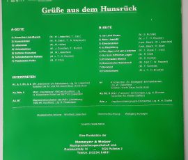 Various – "Grüße Aus Dem Hunsrück" (Homeyer & Weber Musikproduktions GmbH – F 6) Cover Rückseite Various – "Grüße Aus Dem Hunsrück" (Homeyer & Weber Musikproduktions GmbH – F 6) Cover Rückseite