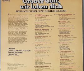 Chorgemeinschaften mit Orgel "Großer Gott, wir loben Dich" (Intercord- 26811 - 0) Cover Rückseite Chorgemeinschaften mit Orgel "Großer Gott, wir loben Dich" (Intercord- 26811 - 0) Cover Rückseite