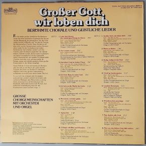 Chorgemeinschaften mit Orgel "Großer Gott, wir loben Dich" (Intercord- 26811 - 0) Cover Rückseite Chorgemeinschaften mit Orgel "Großer Gott, wir loben Dich" (Intercord- 26811 - 0) Cover Rückseite