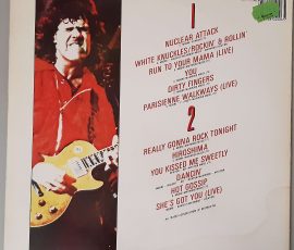 Gary Moore – "White Knuckles" (RAW Power – RAWLP 006) Cover Rückseite Gary Moore – "White Knuckles" (RAW Power – RAWLP 006) Cover Rückseite