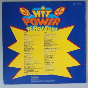 Various – "Hit Power 16 Hot Tops" (SR International – 66 899 6) Cover Rückseite Various – "Hit Power 16 Hot Tops" (SR International – 66 899 6) Cover Rückseite