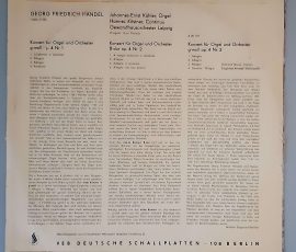 Georg Friedrich Händel – "Konzert Für Orgel Und Orchester G" (ETERNA – 8 20 179) Cover Rückseite Georg Friedrich Händel – "Konzert Für Orgel Und Orchester G" (ETERNA – 8 20 179) Cover Rückseite