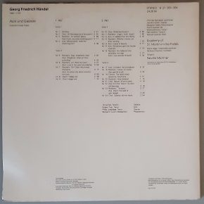 Georg Friedrich Händel – "Acis Und Galatea: Pastorale In Zwei Teilen" (ETERNA – 8 27 263) Cover Rückseite Georg Friedrich Händel – "Acis Und Galatea: Pastorale In Zwei Teilen" (ETERNA – 8 27 263) Cover Rückseite