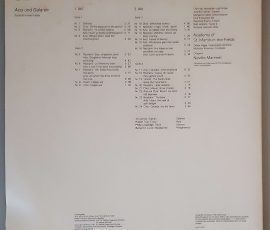 Georg Friedrich Händel – "Acis Und Galatea: Pastorale In Zwei Teilen" (ETERNA – 8 27 263) Cover Rückseite Georg Friedrich Händel – "Acis Und Galatea: Pastorale In Zwei Teilen" (ETERNA – 8 27 263) Cover Rückseite