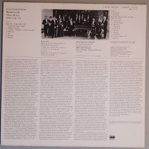 Georg Friedrich Händel – "Wassermusik" (ETERNA – 7 25 274) Cover Rückseite Georg Friedrich Händel – "Wassermusik" (ETERNA – 7 25 274) Cover Rückseite