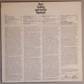 Harry Grodberg– "Harry Grodberg Spielt Festliche Orgelmusik" (Melodia Eterna – 8 26 518) Cover Rückseite Harry Grodberg– "Harry Grodberg Spielt Festliche Orgelmusik" (Melodia Eterna – 8 26 518) Cover Rückseite
