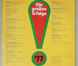 Various – "Die Großen Amiga Erfolge 77" (AMIGA – 8 55 566) Cover Rückseite