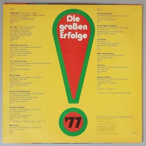 Various – "Die Großen Amiga Erfolge 77" (AMIGA – 8 55 566) Cover Rückseite Various – "Die Großen Amiga Erfolge 77" (AMIGA – 8 55 566) Cover Rückseite