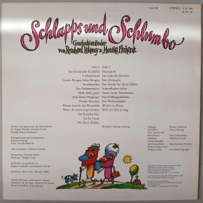 Reinhard Lakomy & Monika Ehrhardt – "Schlapps Und Schlumbo" - Geschichtenlieder (AMIGA 8 45 308) Cover Rückseite Reinhard Lakomy & Monika Ehrhardt – "Schlapps Und Schlumbo" - Geschichtenlieder (AMIGA 8 45 308) Cover Rückseite