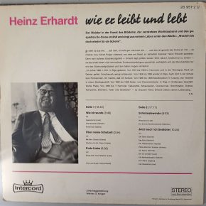 Heinz Erhardt "Wie er leibt und lebt" (Intercord – 28951-2 U) Cover Rückseite Heinz Erhardt "Wie er leibt und lebt" (Intercord – 28951-2 U) Cover Rückseite