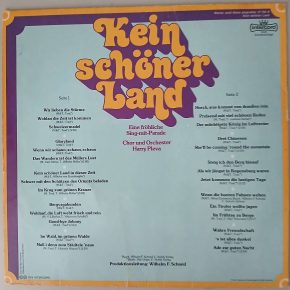 Chor Und Orchester Harry Pleva - "Kein Schöner Land (Eine Fröhliche Sing-mit-Party" (Intercord – 27 750-9) Cover Rückseite Chor Und Orchester Harry Pleva - "Kein Schöner Land (Eine Fröhliche Sing-mit-Party" (Intercord – 27 750-9) Cover Rückseite