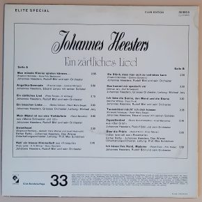 Johannes Heesters – "Ein Zärtliches Lied" (Elite Special – 30 955 9) Cover Rückseite Johannes Heesters – "Ein Zärtliches Lied" (Elite Special – 30 955 9) Cover Rückseite