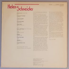Helen Schneider – "Helen Schneider" (AMIGA – 8 56 062) Cover Rückseite