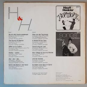 Monika Hauff & Klaus- Dieter Henkler "H & H" (Amiga - 8 55 381) Cover Rückseite