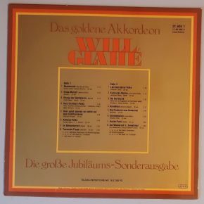 Will Glahé – "Das Goldene Akkordeon - Die Große Jubiläums Sonderausgabe" (Decca - 31 505 1) Cover Rückseite Will Glahé – "Das Goldene Akkordeon - Die Große Jubiläums Sonderausgabe" (Decca - 31 505 1) Cover Rückseite