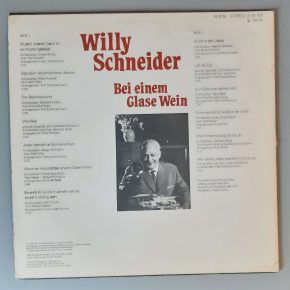 Willy Schneider – "Bei Einem Glase Wein" (AMIGA – 8 55 109) Cover Rückseite Willy Schneider – "Bei Einem Glase Wein" (AMIGA – 8 55 109) Cover Rückseite