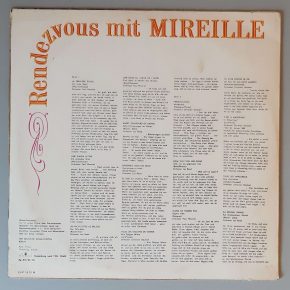 Mireille Mathieu – "Rendezvous Mit Mireille" (AMIGA – 8 55 203) Cover Rückseite Mireille Mathieu – "Rendezvous Mit Mireille" (AMIGA – 8 55 203) Cover Rückseite