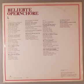 Various – "Beliebte Opernchöre I. Folge" (ETERNA – 8 25 195) Cover Rücckseite Various – "Beliebte Opernchöre I. Folge" (ETERNA – 8 25 195) Cover Rücckseite